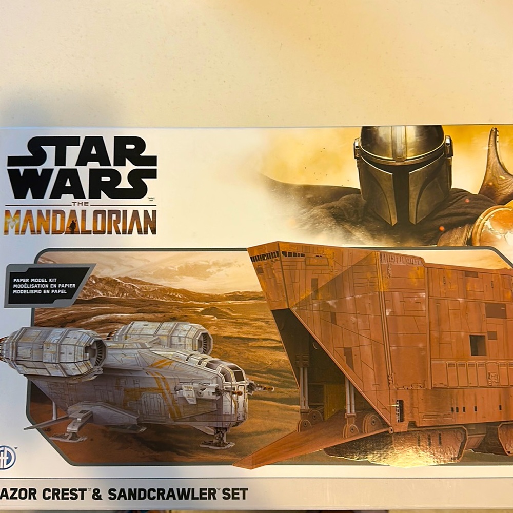 Star Wars Mandalorian Razor Crest & Sandcrawler 3D Paper Model Kit, 332Pcs